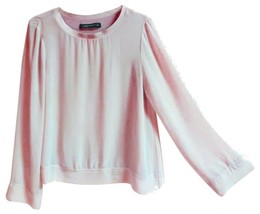 Zara Flowy Top Small 2 4 Bone Beige Ribbed Neck Stretch Soft Tank Top Li... - $31.88