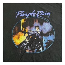 Prince Estate Official Purple Rain Mens T-Shirt Size Large Black Graphic Vintage - £25.57 GBP