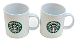 2 Lot Vintage 1999 Starbucks Siren Mermaid Logo Coffee Cup Mug 14oz Collectibles - $10.00