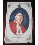 Vintage Fingal Linen Ireland Catholic POPE JOHN PAUL ll Souvenir Cloth P... - $379.94 MXN