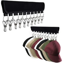 Hat Rack For Baseball Caps, Hanging Hat Organizer Display Holder, Clip H... - £17.44 GBP