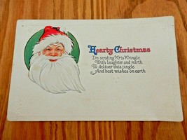 Vintage linen paper Christmas Kris Kringle postcard - £6.29 GBP