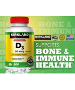 Kirkland Signature Extra Strength D3 50mcg (600 Softgels) DHL EXPRESS - $88.80
