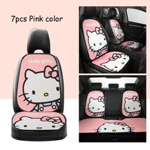 Hello Kitty Cartoon Car Seat Covers Set Universal Car Interior Pink Summ... - £110.08 GBP