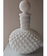 Unmarked Fenton ~ White Milk Glass ~ 7&quot; Hobnail ~ Decorative Perfume Bottle - $70.16 CAD