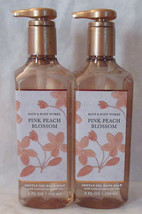 Bath &amp; Body Works Gentle Gel Hand Soap Lot Set Of 2 Fall Pink Peach Blossom - £19.87 GBP