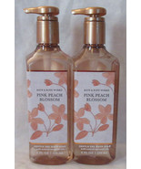Bath &amp; Body Works Gentle Gel Hand Soap Lot Set of 2 Fall PINK PEACH BLOSSOM - $27.99