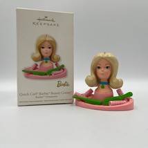 2012 Hallmark Keepsake Ornament Quick Curl Barbie Beauty Center - $24.18