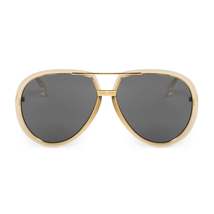 Gucci Gold Clear Aviator Sunglasses GG0904S 002 - £249.15 GBP