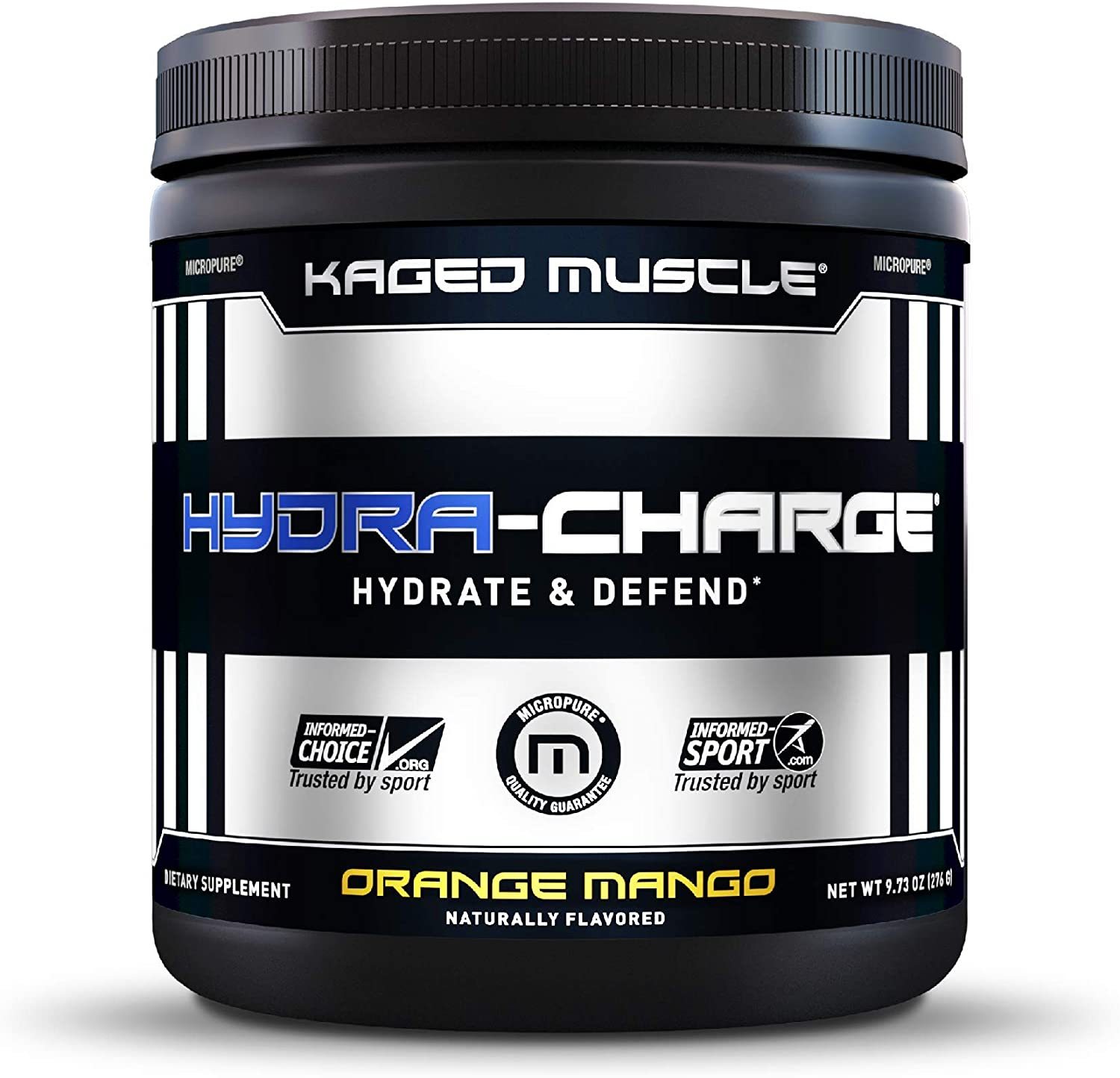 KAGED MUSCLE HYDRA-CHARGE Hydrate & Defend ORANGE MANGO 60 servings net.wt. 9.73 - $34.99