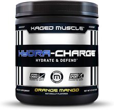 KAGED MUSCLE HYDRA-CHARGE Hydrate &amp; Defend ORANGE MANGO 60 servings net.... - ₹2,922.11 INR