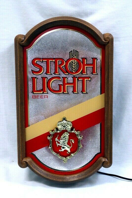 Primary image for ORIGINAL Vintage 1986 Stroh Beer 10x18 3D Bar Sign