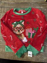 33 Degrees Christmas Girls Yorki Velour Crew Shirt XS - $18.69