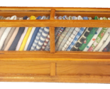 Vtg 1:12 Scale DOLLHOUSE Sewing Store w/&quot;Fabric Bolts&quot; WOOD DISPLAY CASE... - $54.99