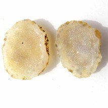 Tiny Mexican Baby Geode Matched Halves Polished  Wire Wrap Display TEX210 - $16.98