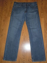 Levis 505 Mens Blue Jeans 34x32 Straight Medium Wash Denim - £27.68 GBP