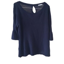 Maurices Navy Blue 3/4 Bell Sleeve Lightweight Sweater - £9.96 GBP