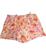 ASOS DESIGN CURVE Floral Print Size 22 Linen Blend Shorts Pockets Pink W... - $292.76 MXN