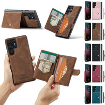 Leather Wallet Flip Cover Case For Samsung S24/S23/S22/S21/Note20 ultra plus - £44.81 GBP