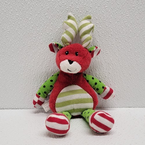 Mary Meyer Christmas Reindeer Red Green Stuffed Animal Plush Toy - $19.70