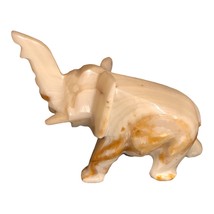 Vintage 5” Carved Sculpture Alabaster Marble Stone Elephant Figurine - £16.53 GBP