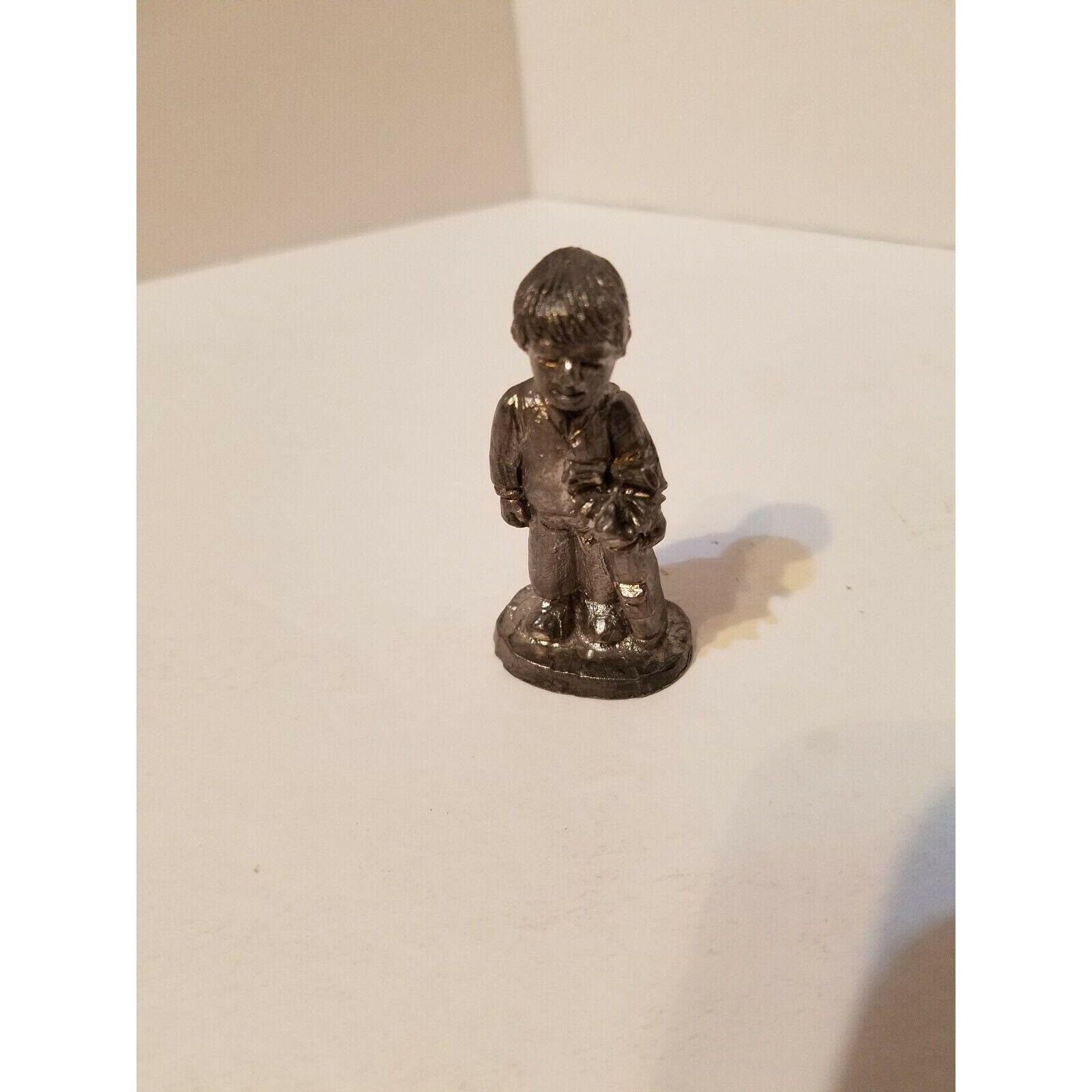 Primary image for Pewter Golf Boy Guy Figurine by R B Pewter Desktop Michael Ricker 2 3/8"