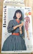 Vintage Sewing Pattern Butterick 9941 ca. 1960  Raglan Sleeve shirtdress - £3.11 GBP