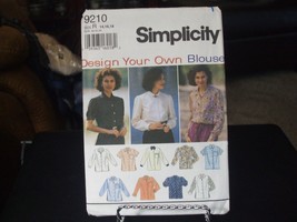 Simplicity 9210 Misses Blouse Pattern - Size 14/16/18 Bust 36 to 40 - $7.91
