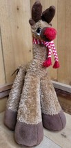 Bestever Red Nosed Reindeer 12&quot; Plush Stuffed Animal Yarn Fat Legs Lovie... - £31.60 GBP