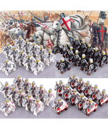 Crusaders Mounted Teutonic Knights Hospitaller Knights Templar 22pcs Min... - £27.12 GBP