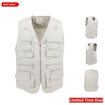 Men's Tactical Fishing and Travel Vest - 16 Pocket Durable and Comfortab... - $62.32