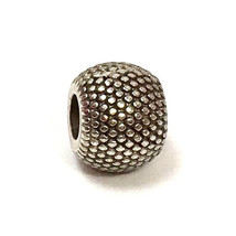 Brighton Mini Crosshatch Bead , Silver Finish, J97120, New - $6.64