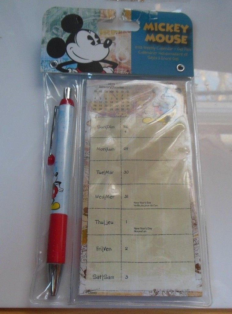 DateWorks Mickey Mouse 2015 Weekly Calendar & Gel Pen - $21.77