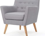 Christopher Knight Home Meena Mid-Century Modern Fabric Club Chair, Ligh... - £271.02 GBP