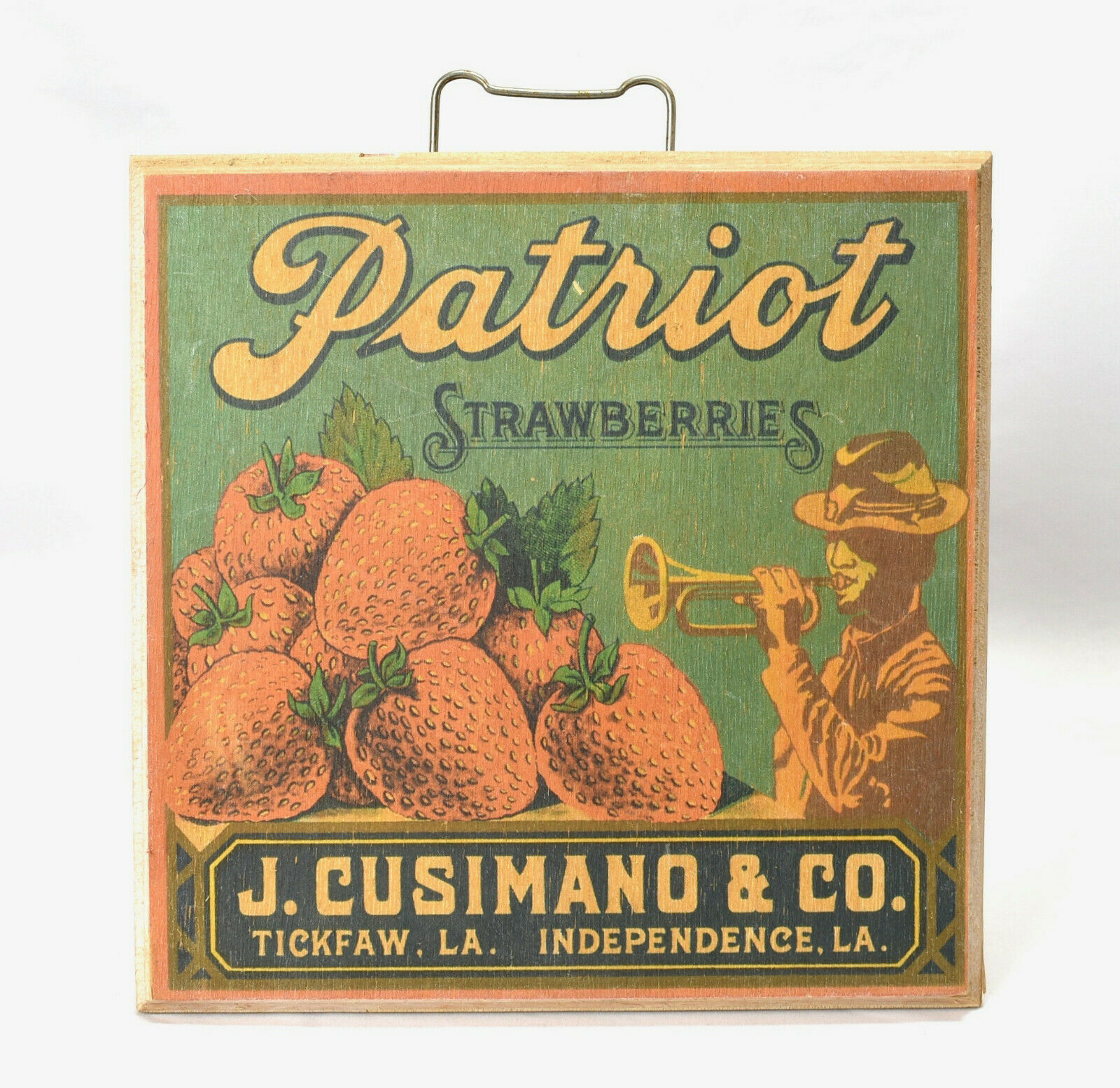 Primary image for Target Brand Vintage Fruit Wooden Crate Label Hanging Art Decor