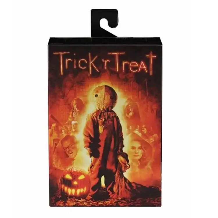 Trick R Treat Sam 7” Scale Ultimate Deluxe Action Figure LED Jack O Lantern 2007 - £47.80 GBP