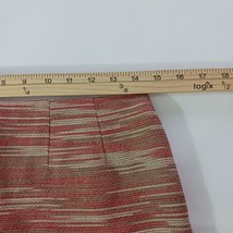 Bandolino Women's Coral/Tan Side Zipper Pleated Skirt Size 6 image 4