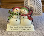 Blossom Bucket Snowmen “Good friends are like snowflakes…” Christmas Fig... - $13.29