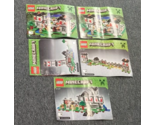 Lego Minecraft #21127 The Fortress Instruction Manuals ONLY lot 1- 5 - £8.03 GBP