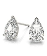 1 Ct Pear Cut CZ Diamond Gorgeous Women&#39;s Stud Earrings 14K White Gold F... - £7.83 GBP