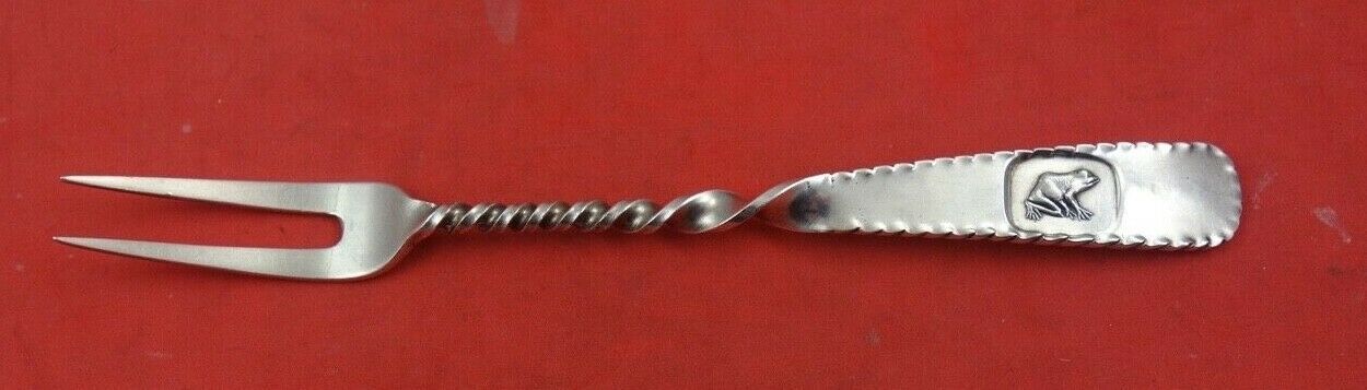 Primary image for Hamburg by Gorham Sterling Silver Cocktail Fork 2-tine w/ toad 6"