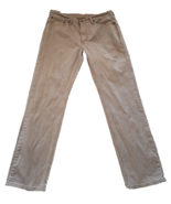 Levis 514 Jeans Mens Size 36x32.5 Beige Medium Wash Denim Straight Fit S... - £17.54 GBP
