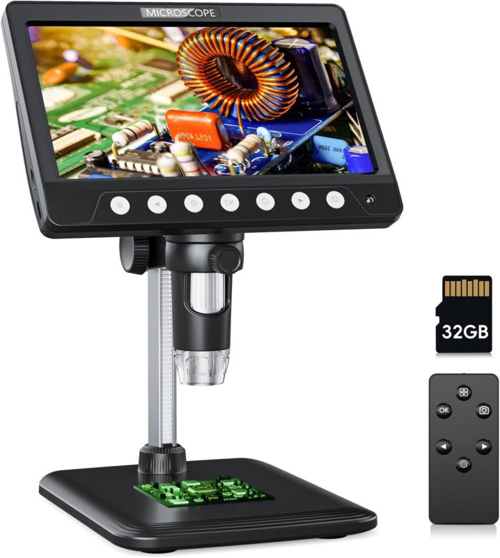 1200X Magnification Coin Microscope, USB Soldering Microscope for Adult... - $134.10