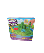 Spin Master Kinetic Sand Sand Box Set 3 Tray Molds 1lb Green Sand Complete - £15.73 GBP