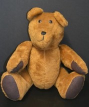 Vintage Antique Large 21&quot; Jointed Brown Teddy Bear Plush Stuffed Animal ... - $28.06