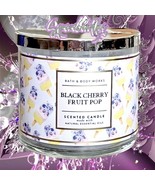 Bath &amp; Body Works Black Cherry Fruit Pop 3 wick Candle - Essential Oils ... - $37.49 CAD