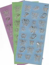 Peel Off Sticker Sheet. Butterflies. Choice Of Colour. - $1.49