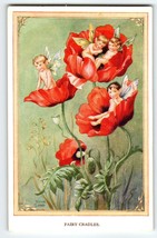 Fairies Postcard Fairy Sprites In Flowers Fantasy Rene Cloke Valentine &amp; Sons - £15.16 GBP