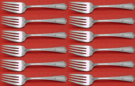 D&#39;Orleans by Towle Sterling Silver Salad Fork Set of 12 pcs 6&quot; Flatware - $15,517.43 MXN
