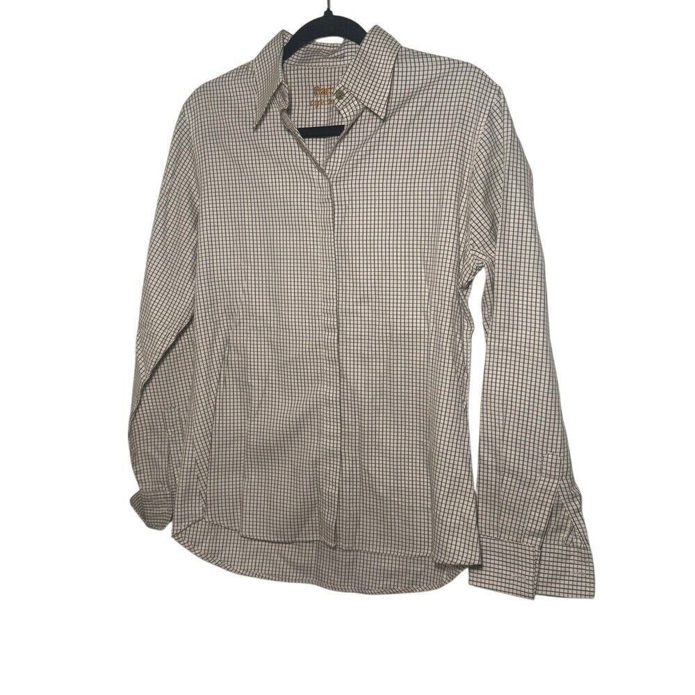 Barbour Light Tattersalls Womens 8 Plaid Blouse Work Casual Preppy - $26.00